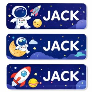 Space Explorer Name Stickers (10 sheets)